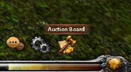 Justice Online Auction Board button on the in-game HUD